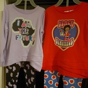 Little Girls 2 pc Legging Sets Bundle sz 3T  (2 sets) $15 New